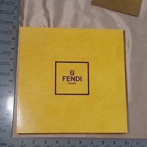 Fendi Vibrant Yellow Packaging with 2 Hanker chief Squares New